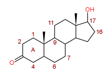 Hydroxyandrostan-3-one skeleton
